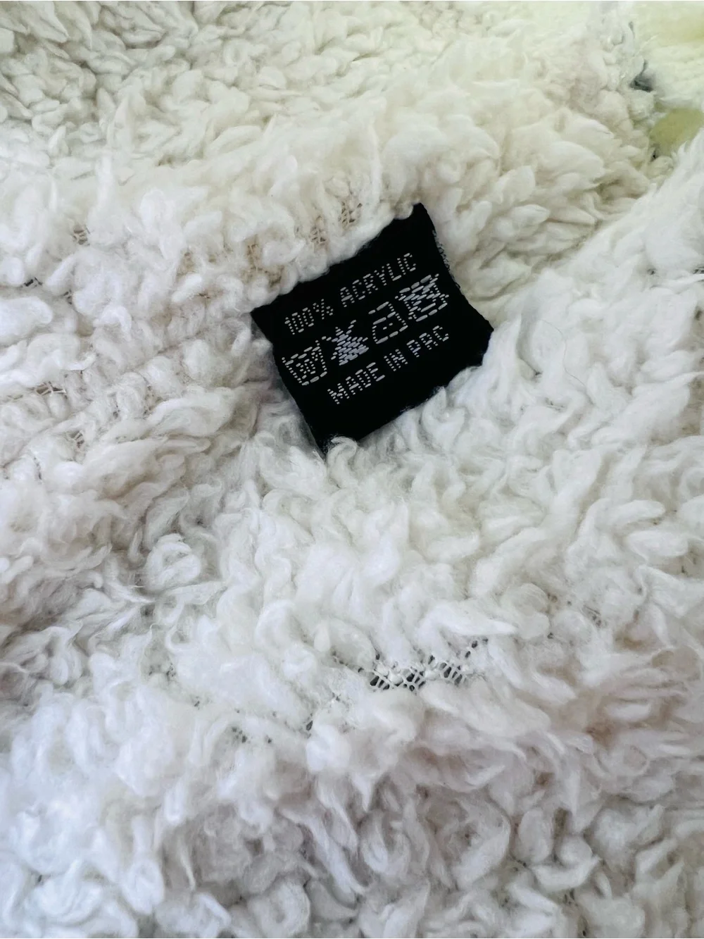 Robin Ruth Light Blue and White Pom-Pom Sherpa Earflap Hat “Amsterdam” One Size